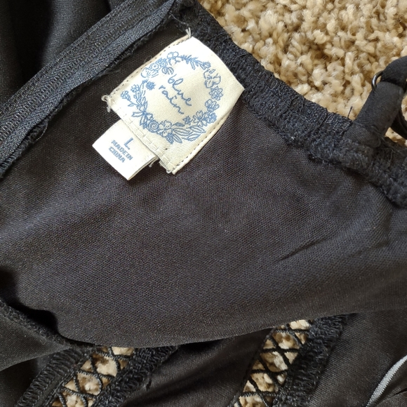 NWT Francesca's Black Ladder Trim Mini Dress - Picture 7 of 7